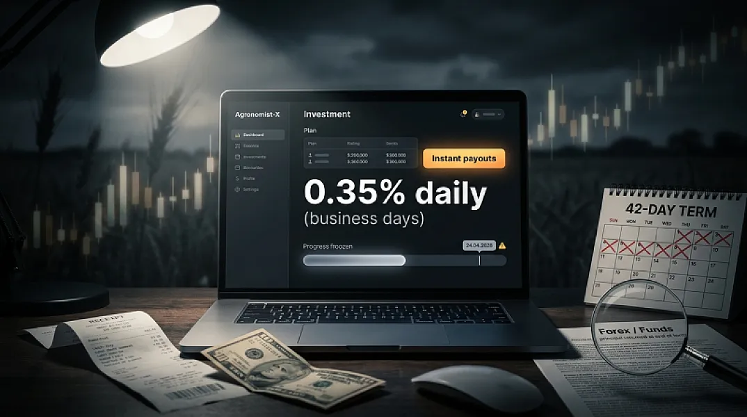 Agronomist-X (agronomist-x.com) — review of an “investment project” with 0.35% daily returns: why you should treat it with maximum caution