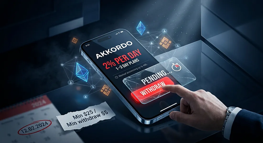 Akkordo.ltd (AKKORDO LIMITED): a review of “short-term deposits” with 2% per day and a fast finale that ended with payouts being stopped